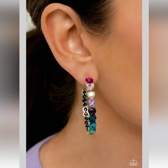 paparazzi Jewelry - Paparazzi Multi Heart Hoop Earrings!✨️💖